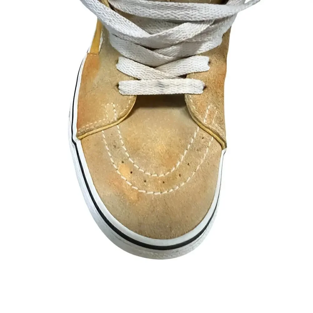 VANS Men’s Mustard Yellow Hi Top Suede & canvas SK8 Old Skool Size 6.5